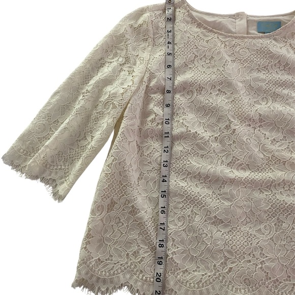 CeCe Elegant Lace 3/4 Sleeve Women’s Blouse Size S - Picture 6 of 8
